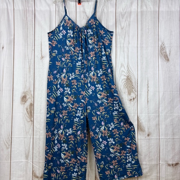 Anrabess Pants - Anrabess Jumpsuit Boho Loose Casual Summer Style Loose Fit Relaxed Blue Size XL